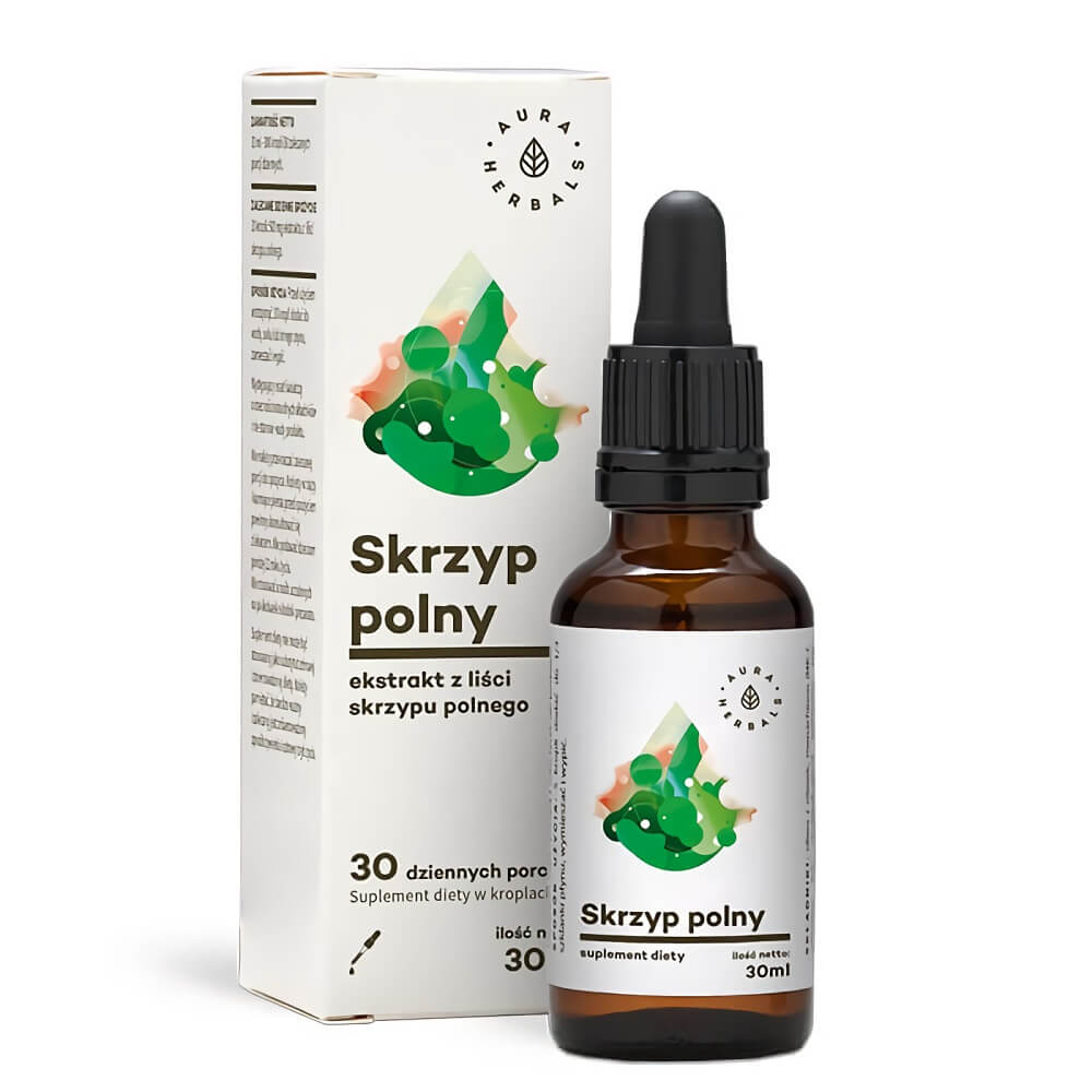 Přeslička rolní extrakt 4:1 500mg kapky 30ml AURA HERBALS