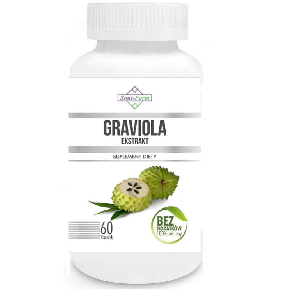 Graviola-Extrakt 550 mg 60 kapslar - SOUL FARM