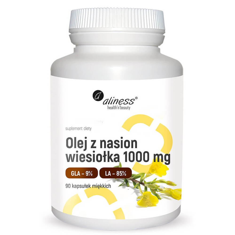 Nachtkerzenöl 1000mg gla 9% la 85% 90 ALINESS Weichkapseln