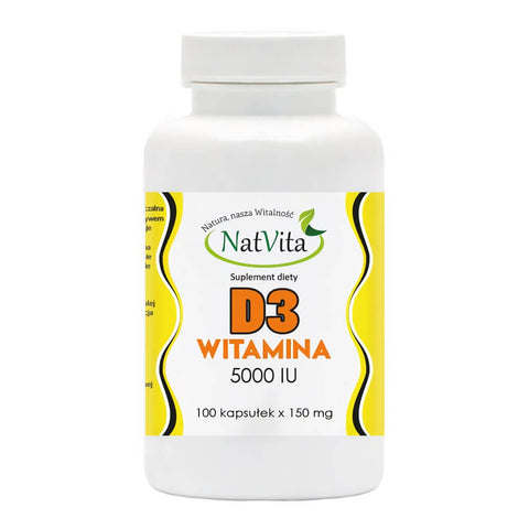 Vitamin D3 D - 3 5000 IE 150 mg 100 NATVITA-Kapseln