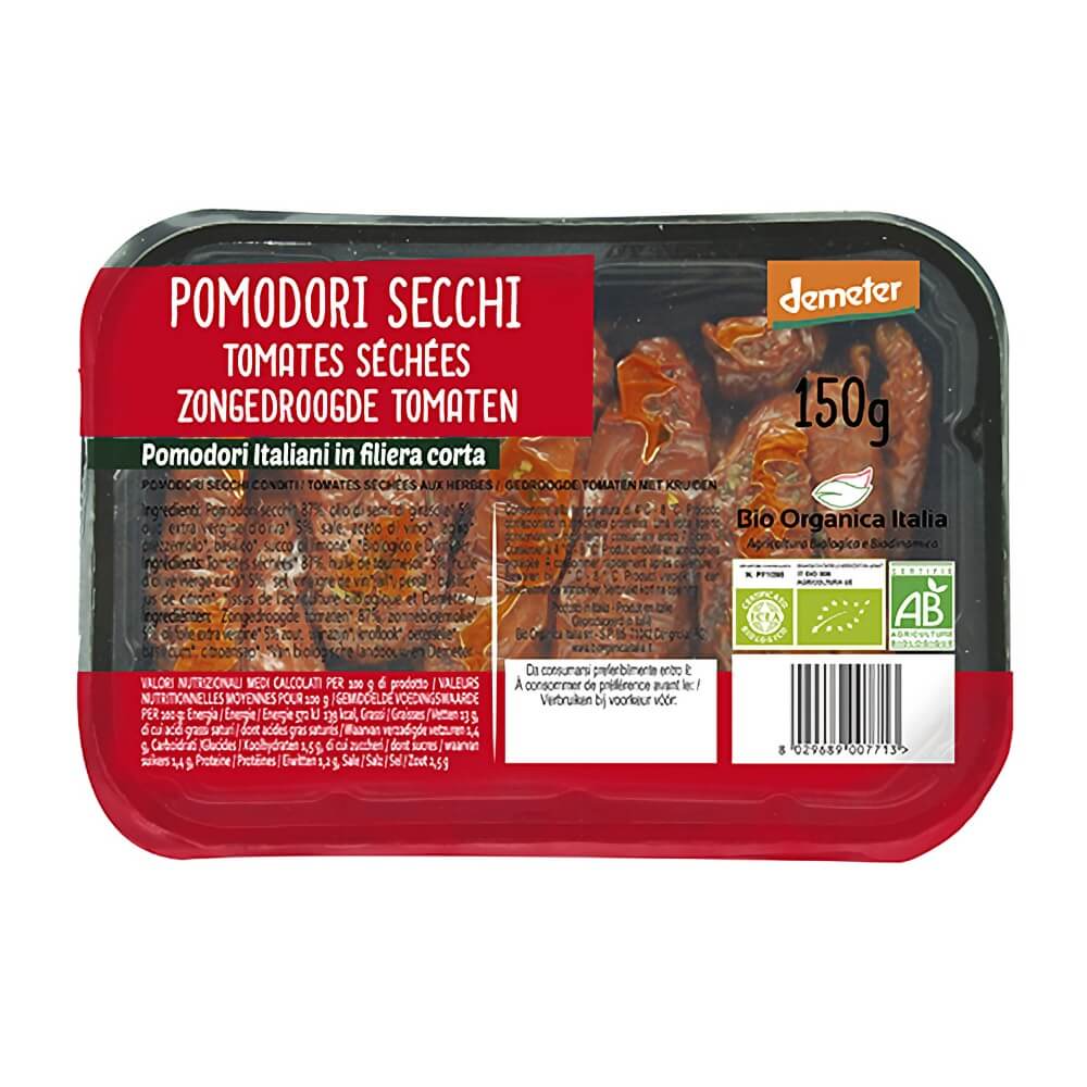 Torkade tomater i saltlag Skal EKO 150 g - BIO ORGANICA ITALIA