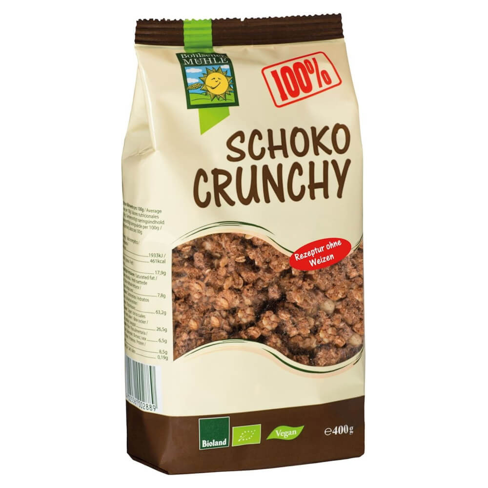Organic Chocolate Crunchy 400 g - BOHLSENER MÜHLE
