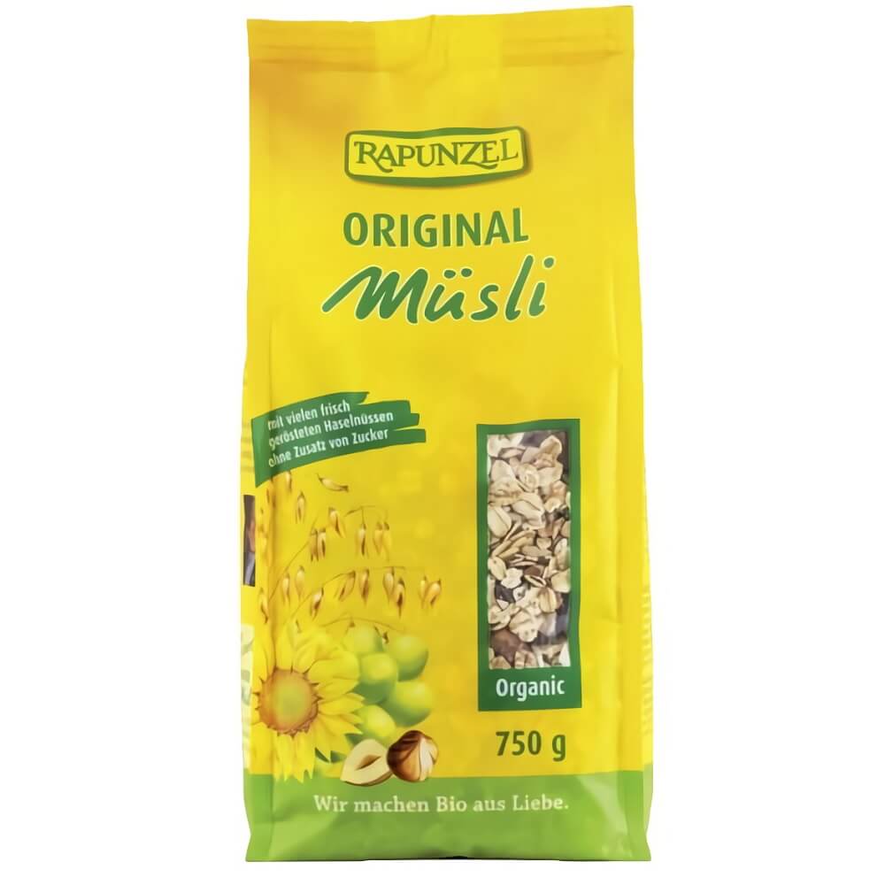 Müsli mit Rosinen und Haselnüssen BIO 750 g - RAPUNZEL