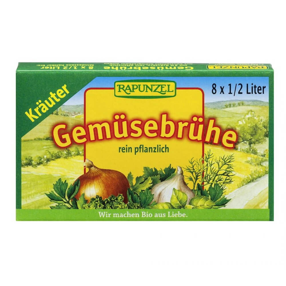 Brühe - Gemüsewürfel mit Kräutern (grün) BIO 8x105 g - RAPUNZEL