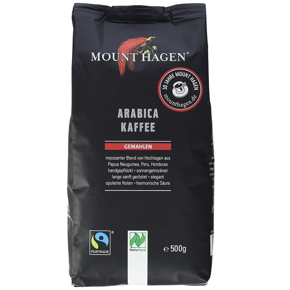 Mletá káva pražená Arabica fair trade BIO 500 g - MOUNT HAGEN