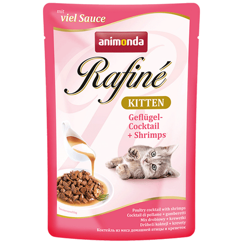 Rafiné Soupé Kitten Geflügel Mix mit Garnelen 100 g - ANIMONDA