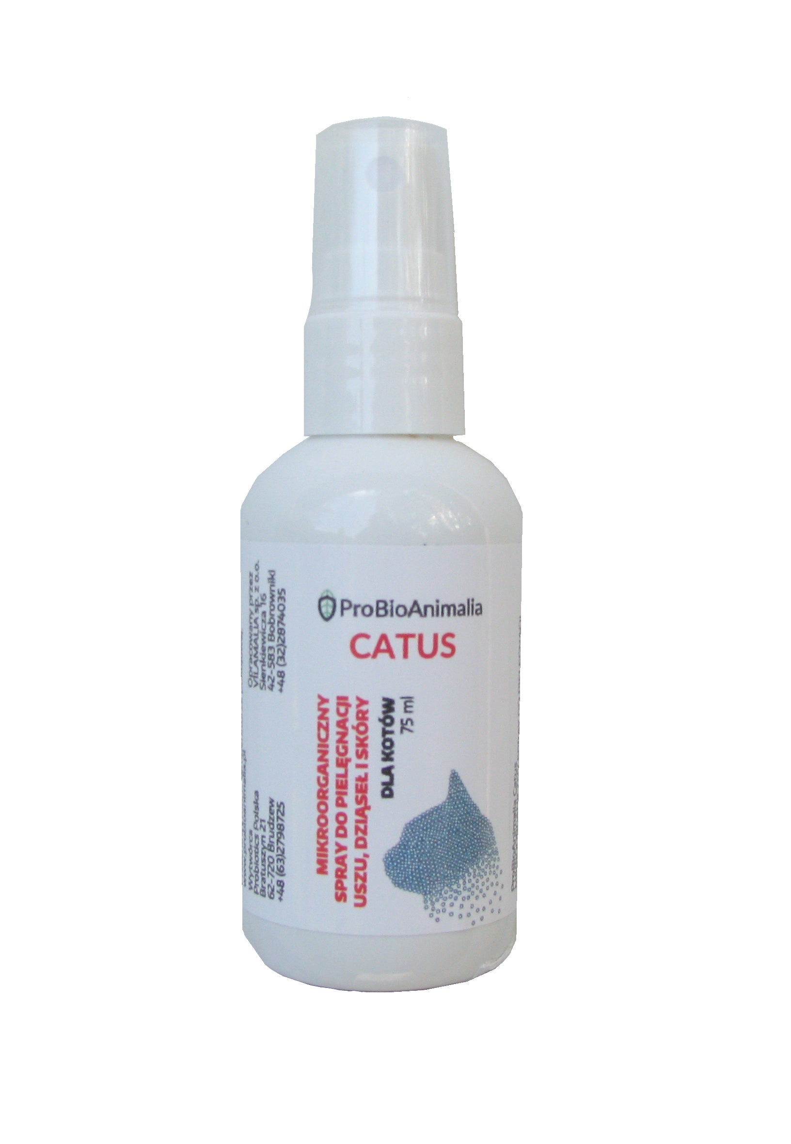 Catus - Mikroorganisches Ohren-, Zahnfleisch- und Hautspray für Katzen 75 ml - PROBIO ANIMALIA