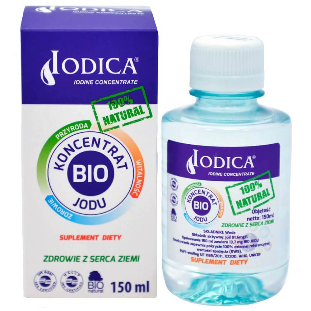Přírodní tekutý jódový koncentrát 150ml IODICA