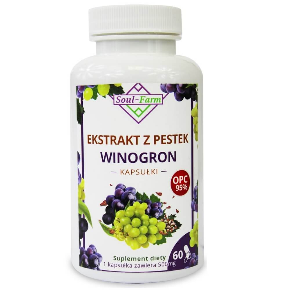 Grape seed extract 95% OPC 500 mg 60 capsules - SOUL FARM