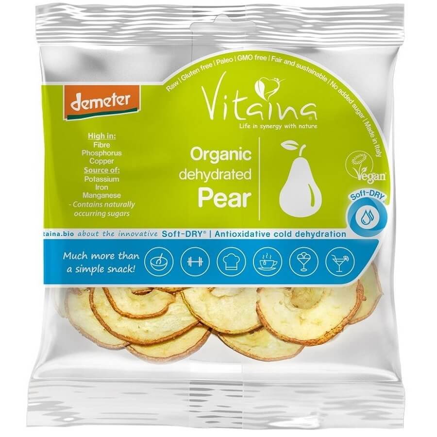 Torkade råa päron glutenfria EKO 28 g - VITAINA