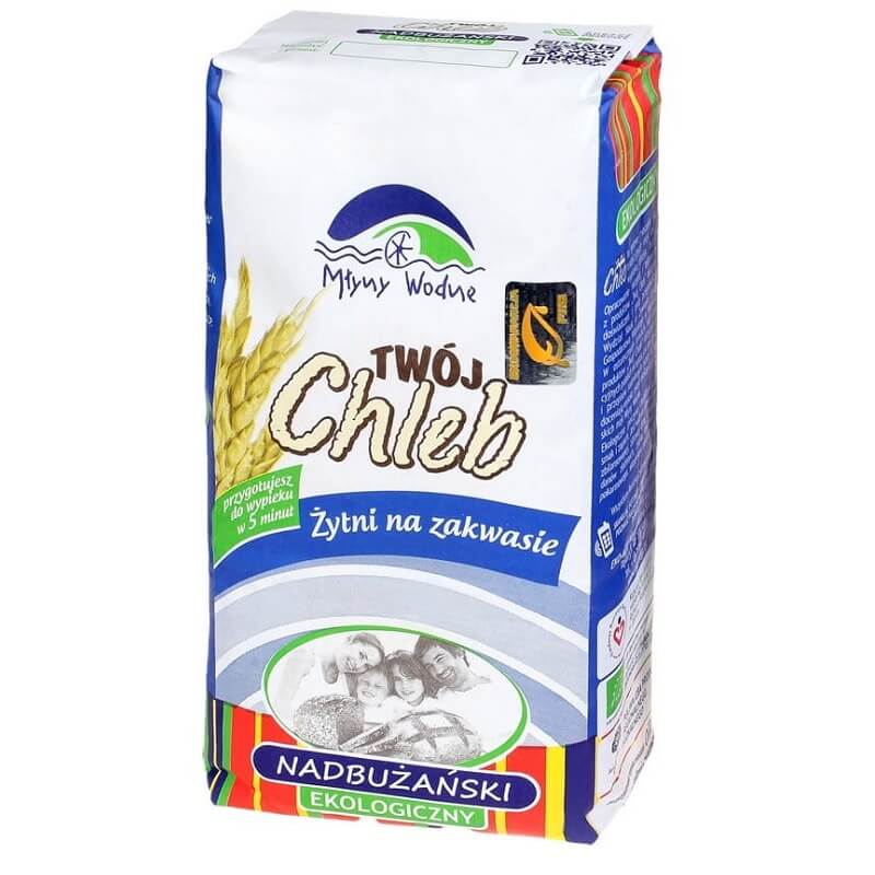 Egy keverék rozs kovászkenyér sütéséhez BIO 1 kg - WASSERMÜHLEN