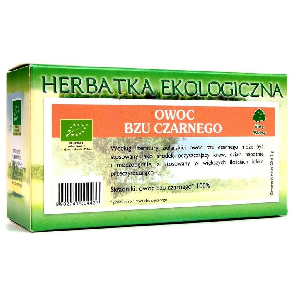 Organic Elderberry Fruit Tea (20 x 2 g) - GIFTS OF NATURE