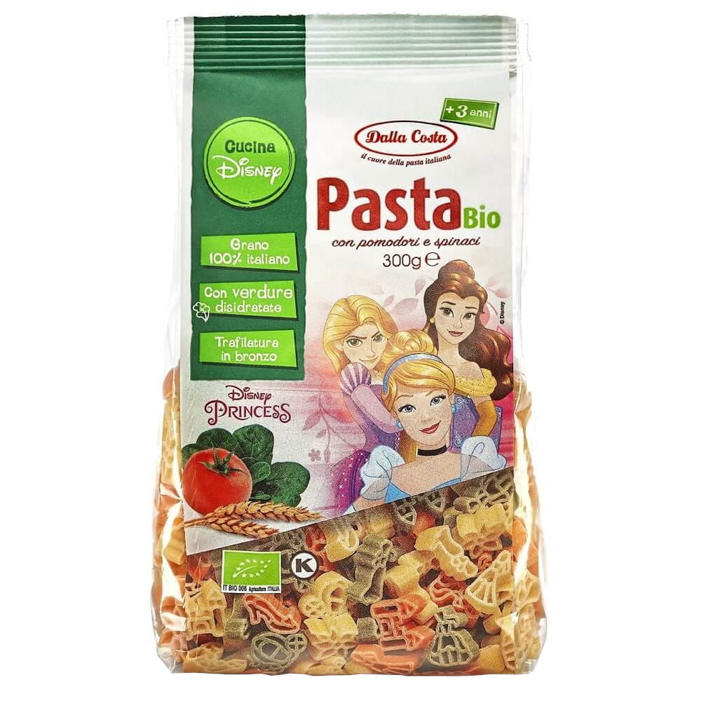 Πάστα (σμιγδάλι τρίχρωμη) disney princess BIO 300 g - DALLA COSTA