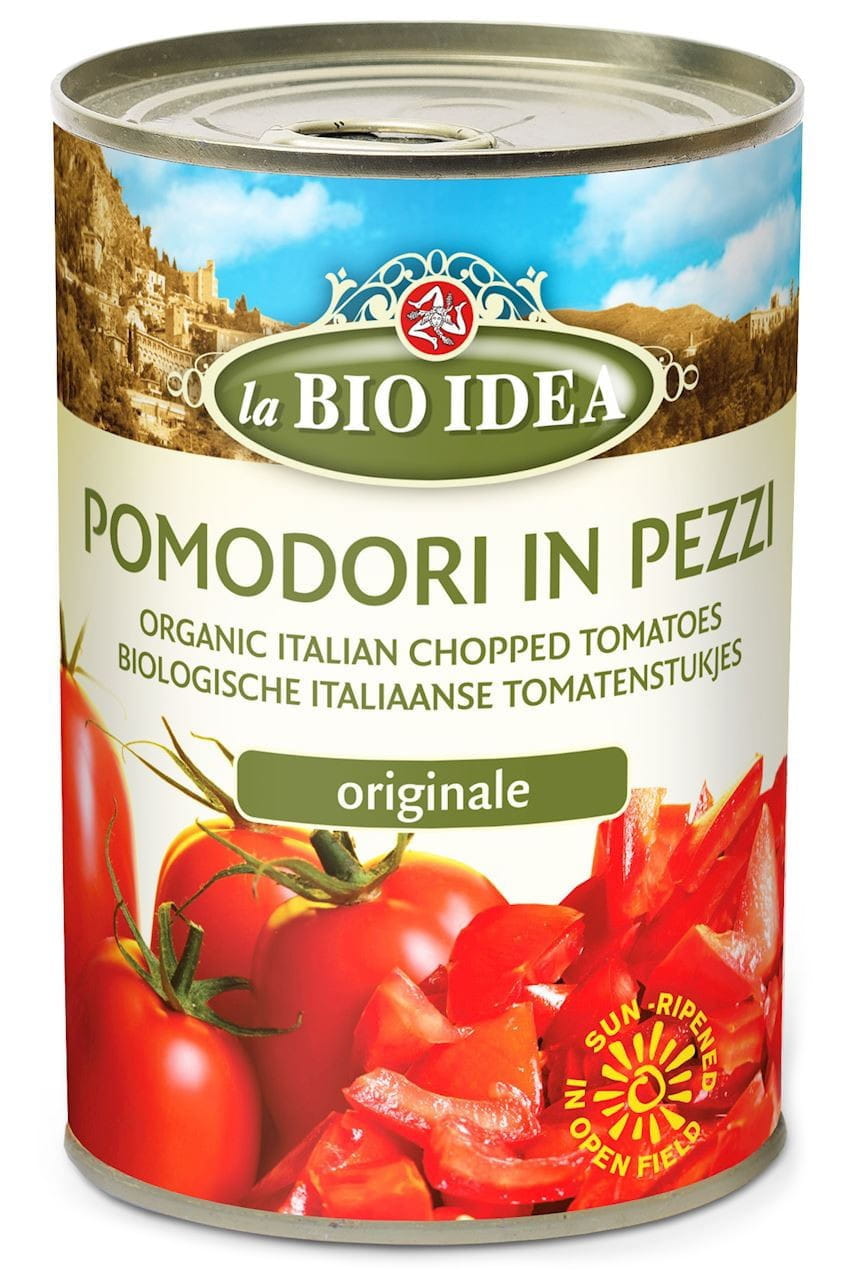 Krájená rajčata bez slupky (konzerva) BIO 400 g - LA BIO IDEA