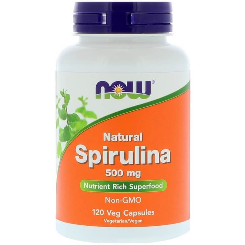 Spirulina Natural 500 mg 120 Cápsulas NOW FOODS