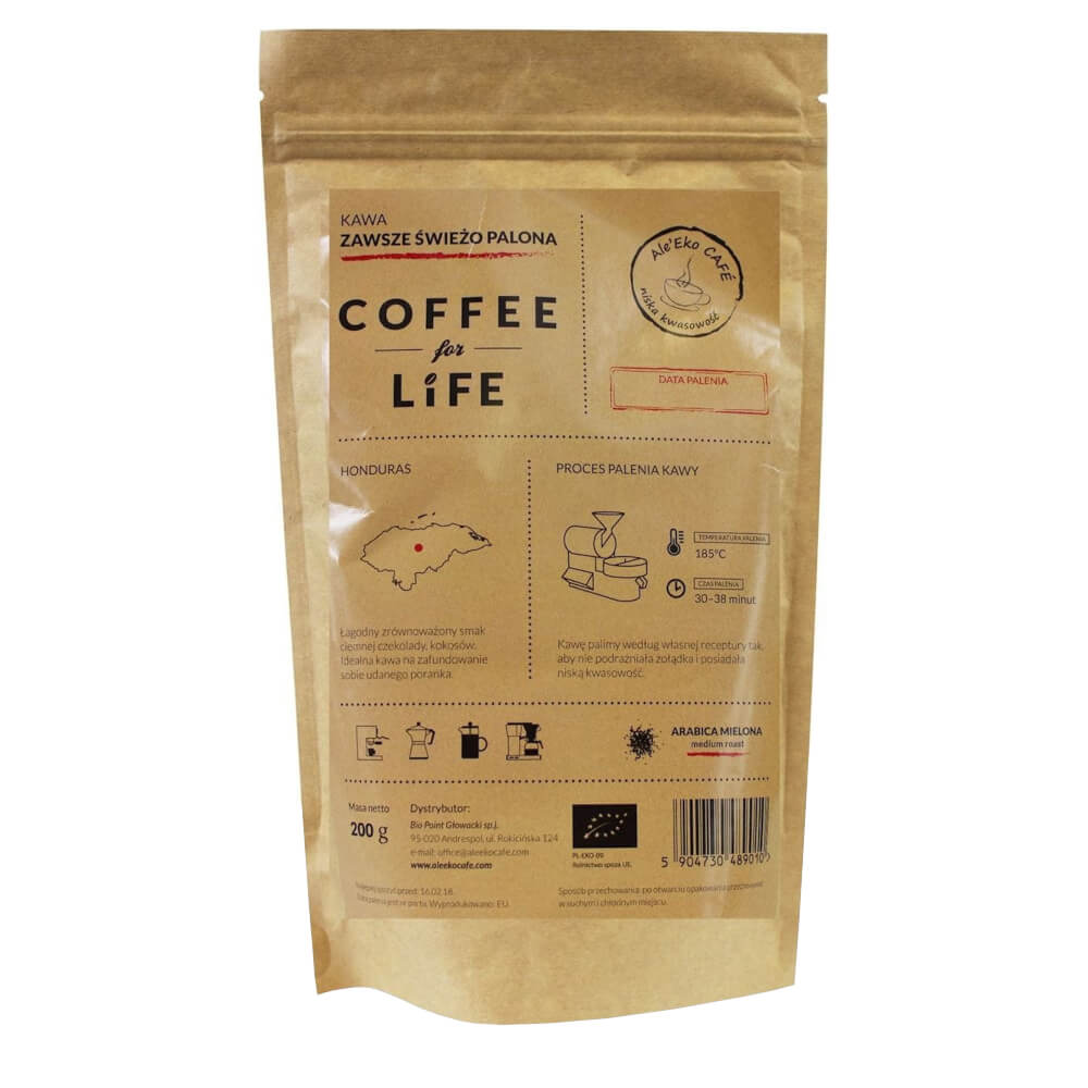 Mletá káva 100% Arabica Honduras BIO 200 g - ALE EKO CAFE
