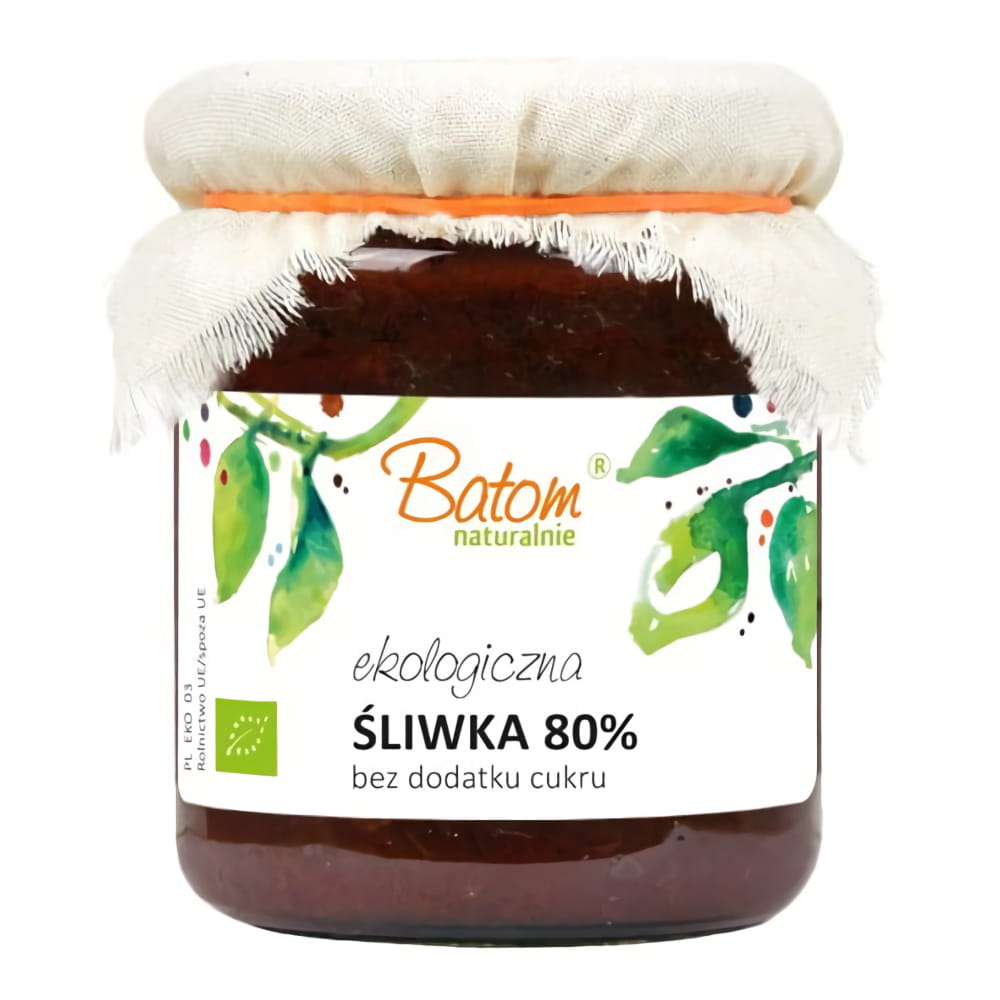 Zwetschgenmarmelade ohne Zucker BIO 260 g - BATOM