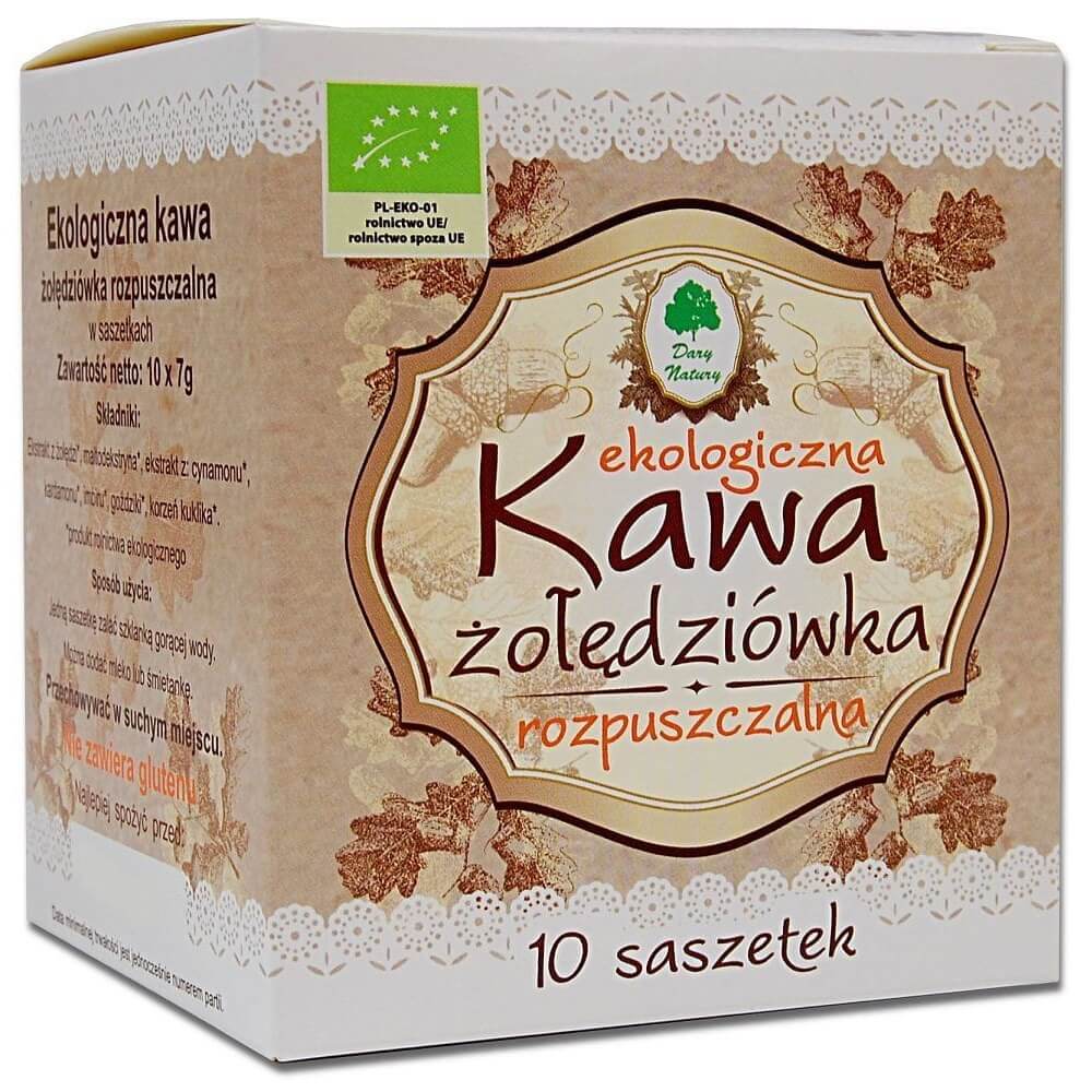 Žaludová káva v BIO kvalitě 70 g sáček (10 x 7 g) - DARY PŘÍRODY