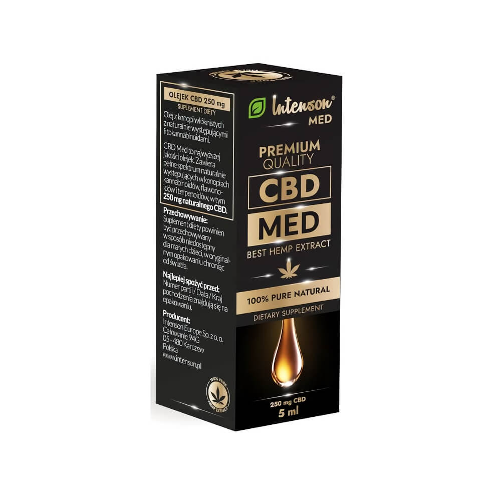 CBD léčivý olej 250mg 5ml INTENSON med