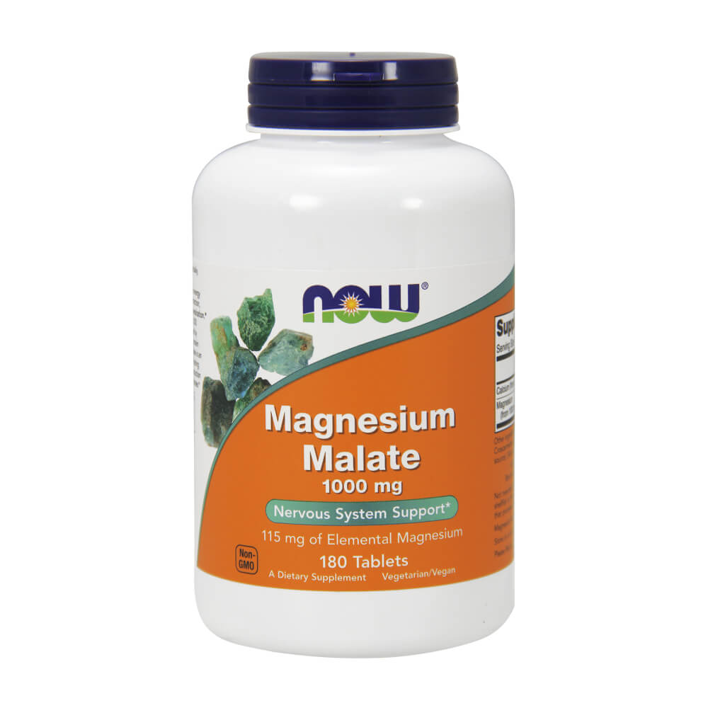 Magnesiummalat Magnesiummalat 1000 mg 180 tabletter NOW FOODS