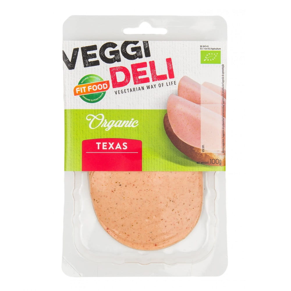 Vegetarisch Alternatief BIO Texas Plakjes 100 g VEGGI DELI