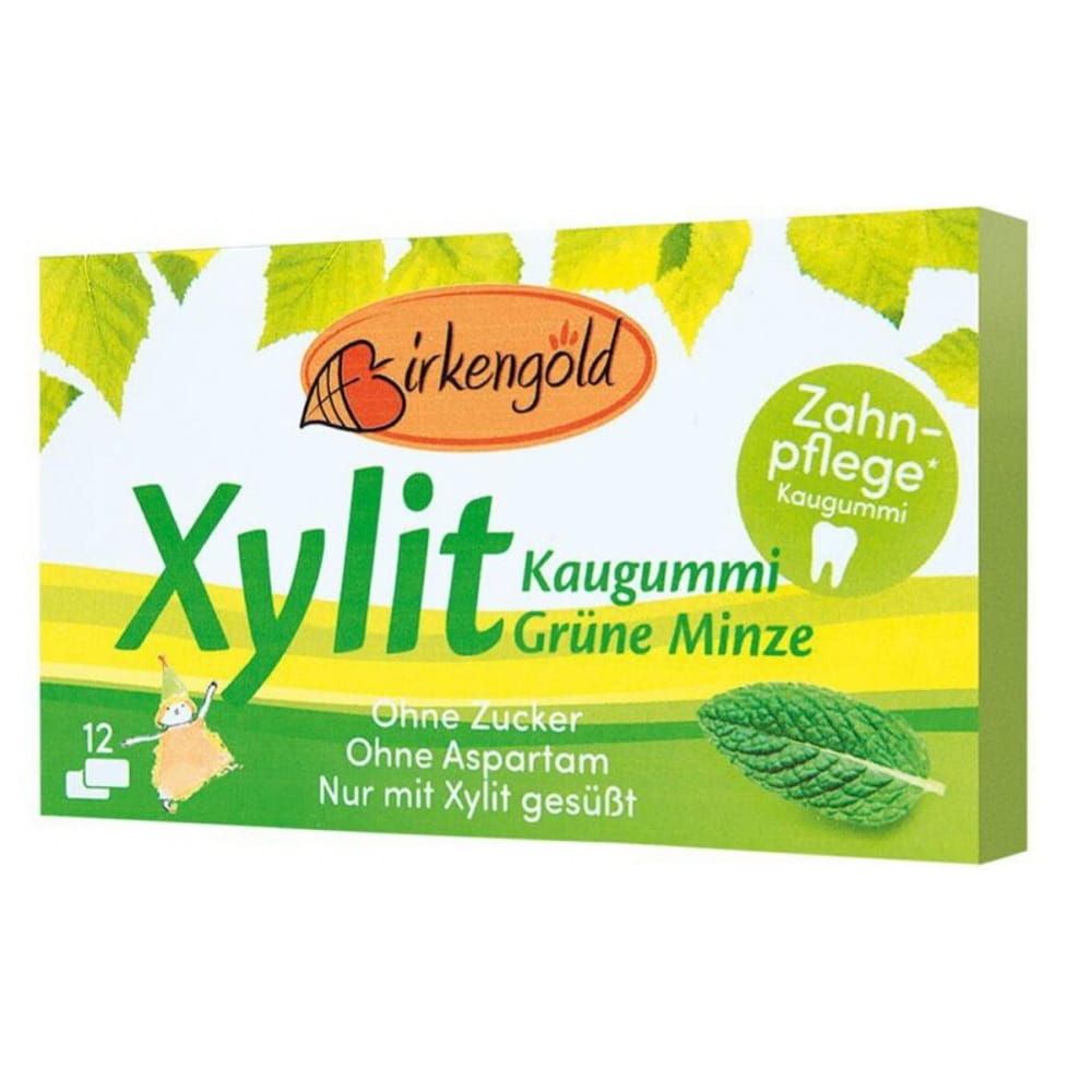 Gomma da masticare Xylit, gusto menta 12 pastiglie 17 g BIRKENGOLD WORLD PATH