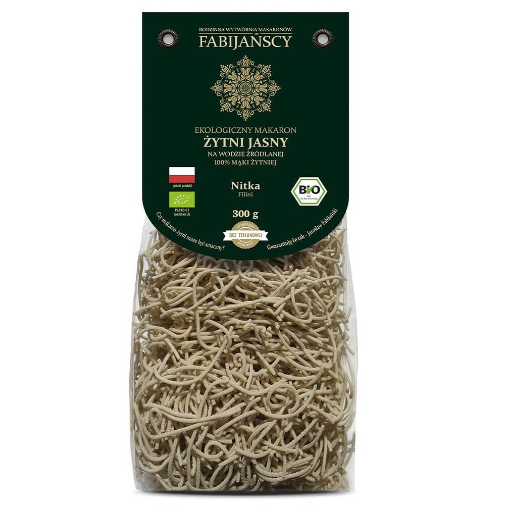 Pasta (leichter Roggen) Filini-Faden BIO 300 g - FABIJAŃSCY