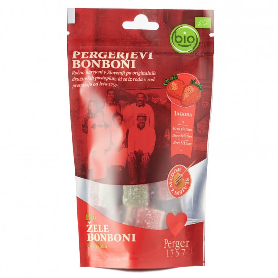 Gelées aromatisées à la fraise en sucre 70 g