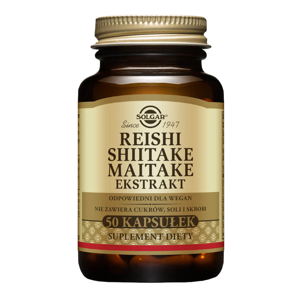 Reishi Shiitake Maitake-extrakt 50 kapslar SOLGAR