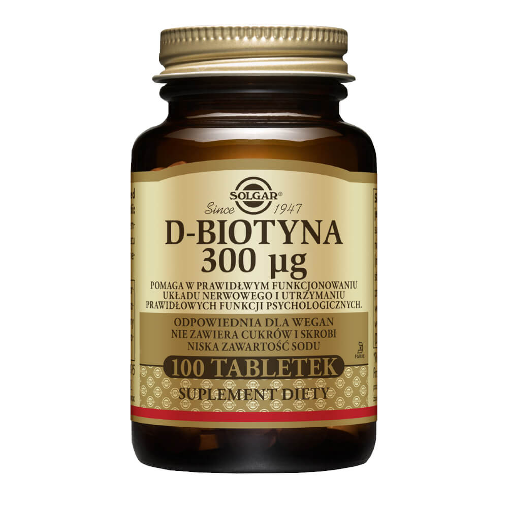D - Biotin 300 µg 100 tabletter SOLGAR