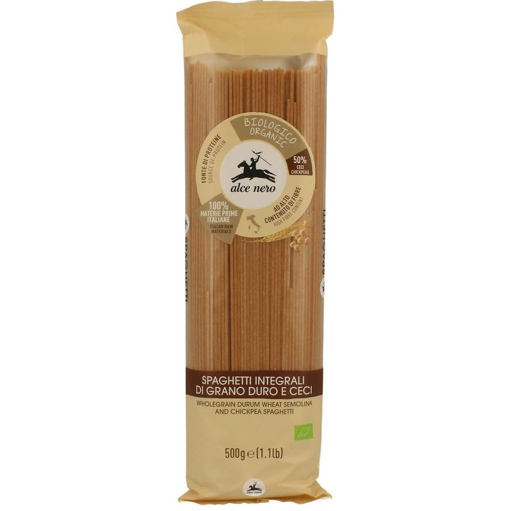 Pasta (semolina with chickpeas) Spaghetti ORGANIC 500 g - ALCE NERO