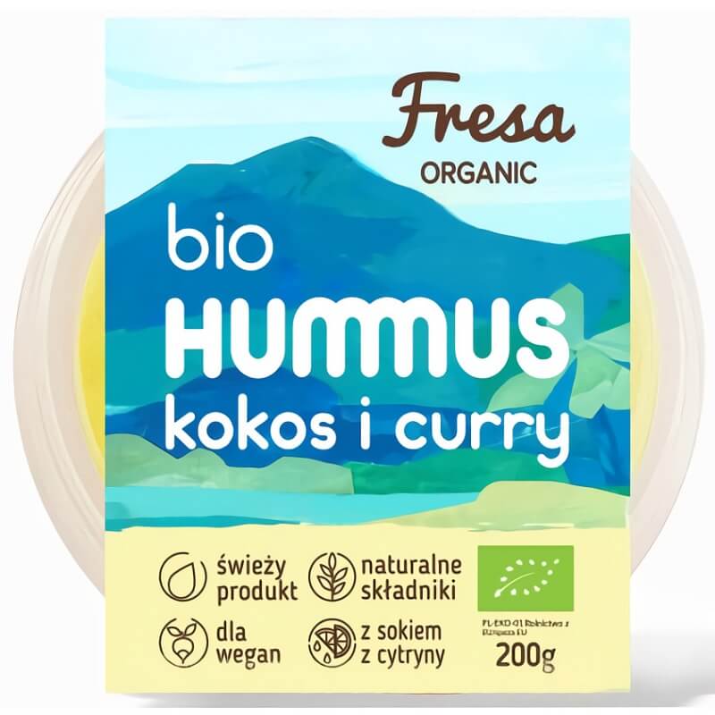 Hummus kókusszal és curryvel BIO 200 g - FRESA ORGANIC