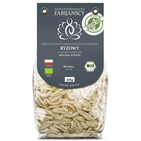 Gemelli-Nudeln (Twist) aus weißem Reis BIO 250 g - FABIJAŃSCY