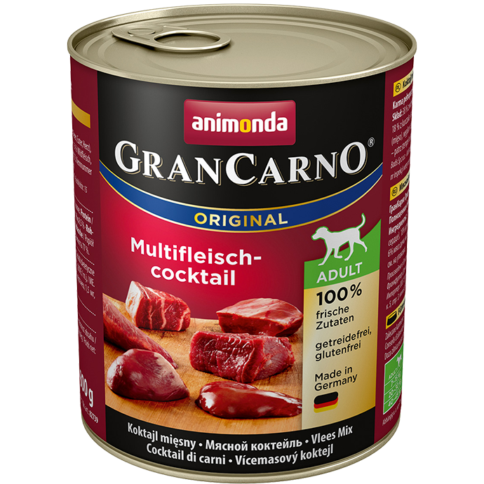 GranCarno Original Adult Dosenmischung aus vier Fleischsorten 800g - ANIMONDA