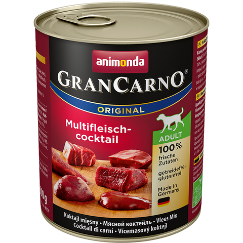 GranCarno Original Adult Dosenmischung aus vier Fleischsorten 800g - ANIMONDA