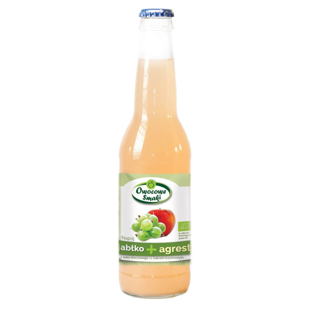 BIO Krusbärs-Äppel-Dryck 330 ml - FRUKTAROMER