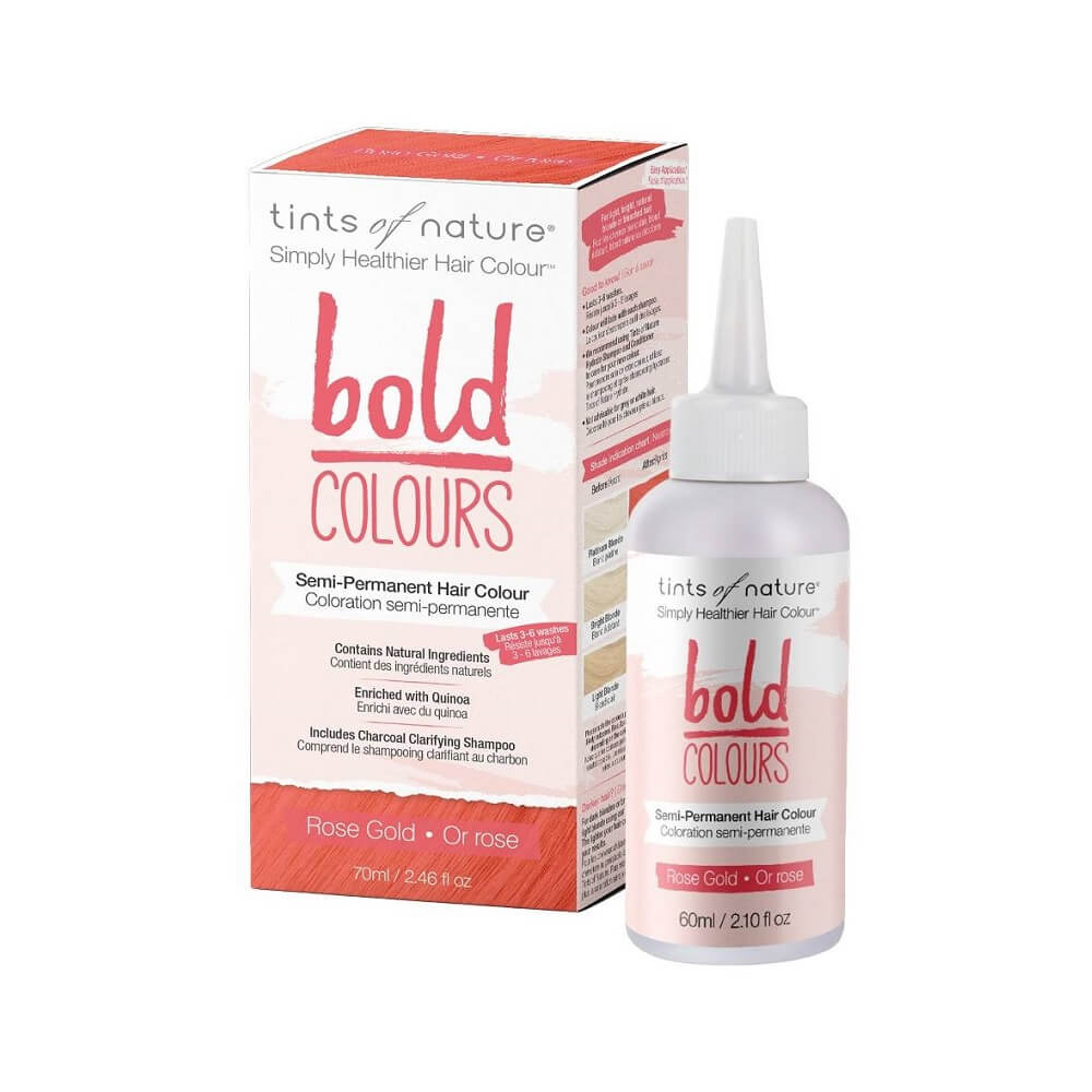 Semi-permanent hårfarve i kraftige farver – Roségold TINTS OF NATURE