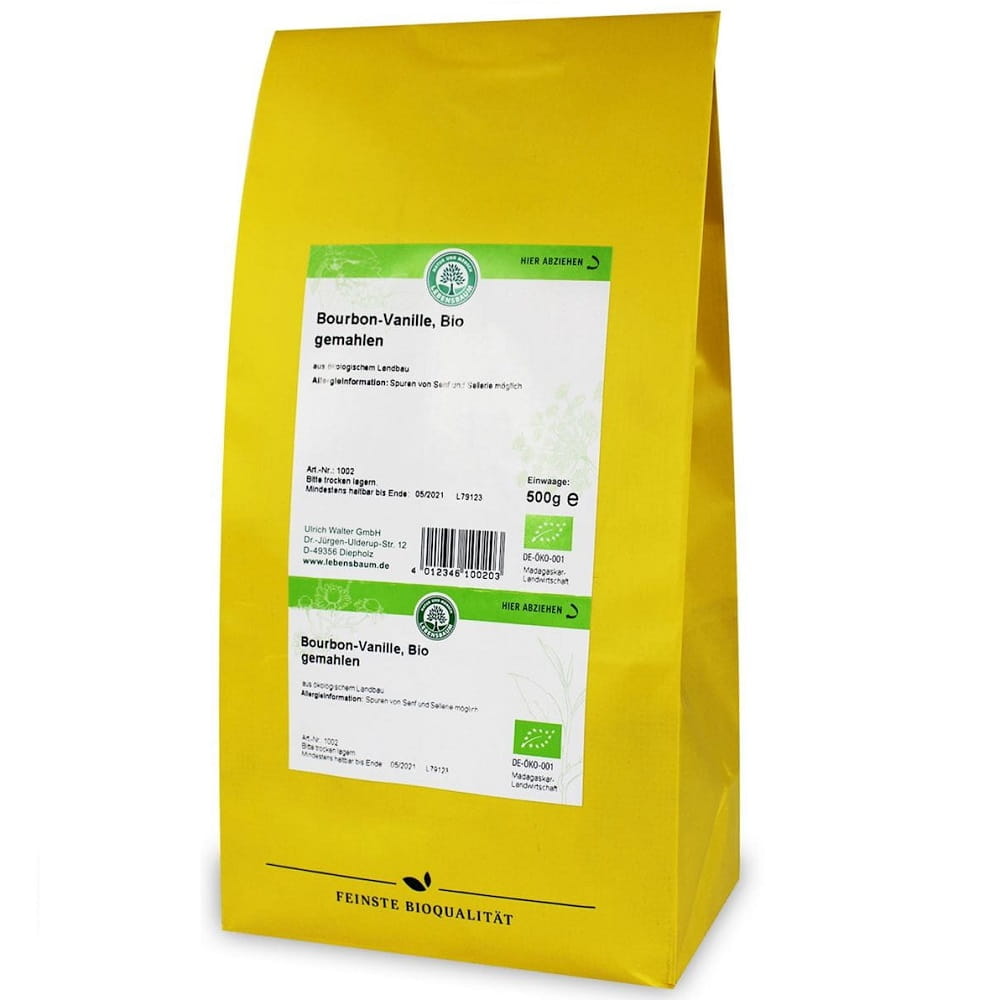 Mletá bio vanilka Bourbon 500 g - HORECA (LEBENSBAUM)