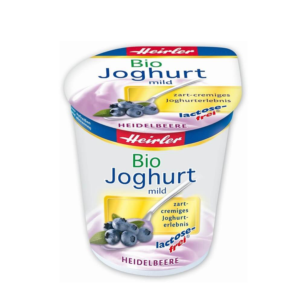 Borůvkový jogurt bez laktózy BIO 150 g - HEIRLER