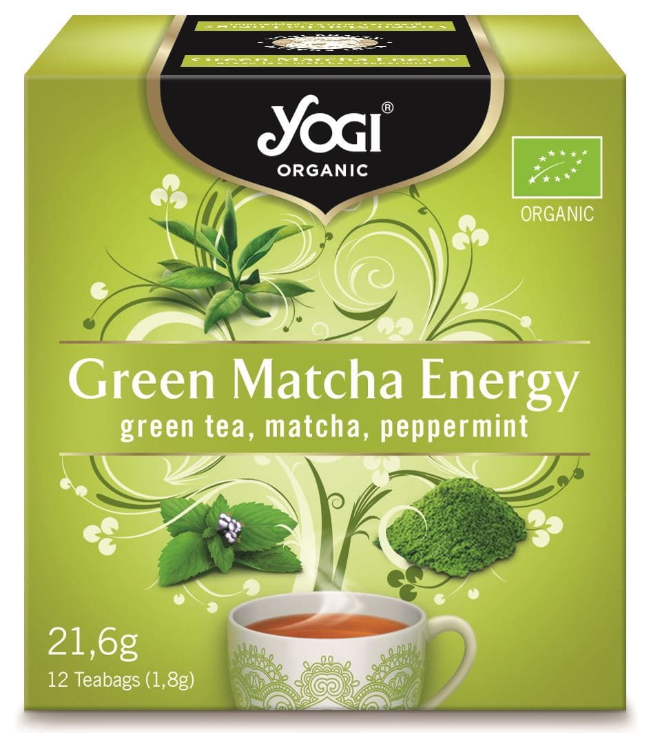 Teh Tenaga Matcha Hijau (teh pudina hijau) BIO (12 x 18 g) 216 g - YOGI