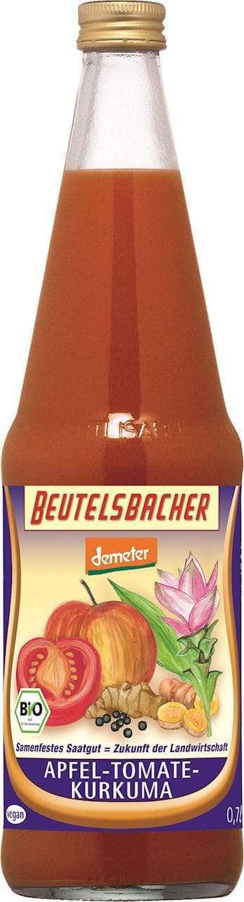 Apfel - Tomate - Kurkuma Saft BIO 700 ml - BEUTELSBACHER