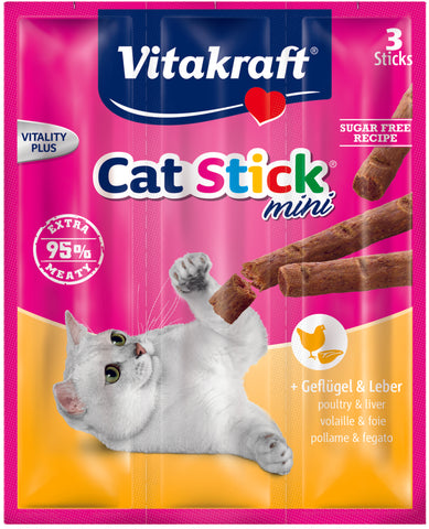 CAT STICK MINI Geflügel-Leber-Leckerlis für Katzen 3 St. - VITAKRAFT