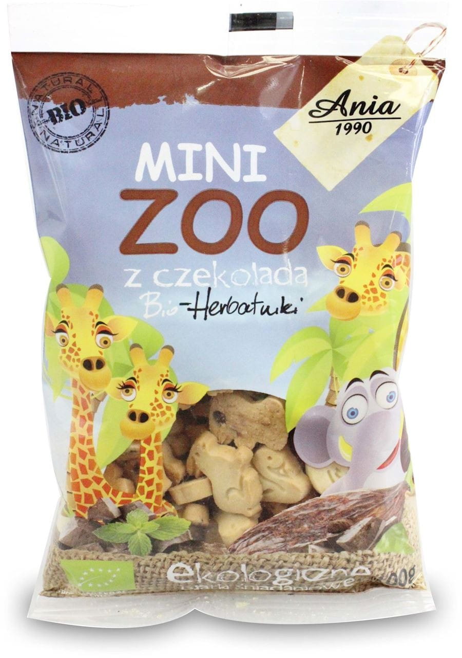 Μπισκότα με σοκολάτα Mini-Zoo BIO 100 g - BIO ANIA