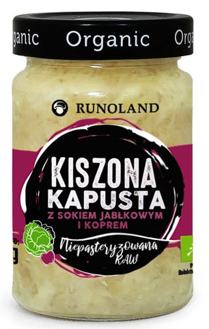 Sauerkraut mit Gewürzen und Apfelsaft BIO 300 g (180 g) - RUNOLAND