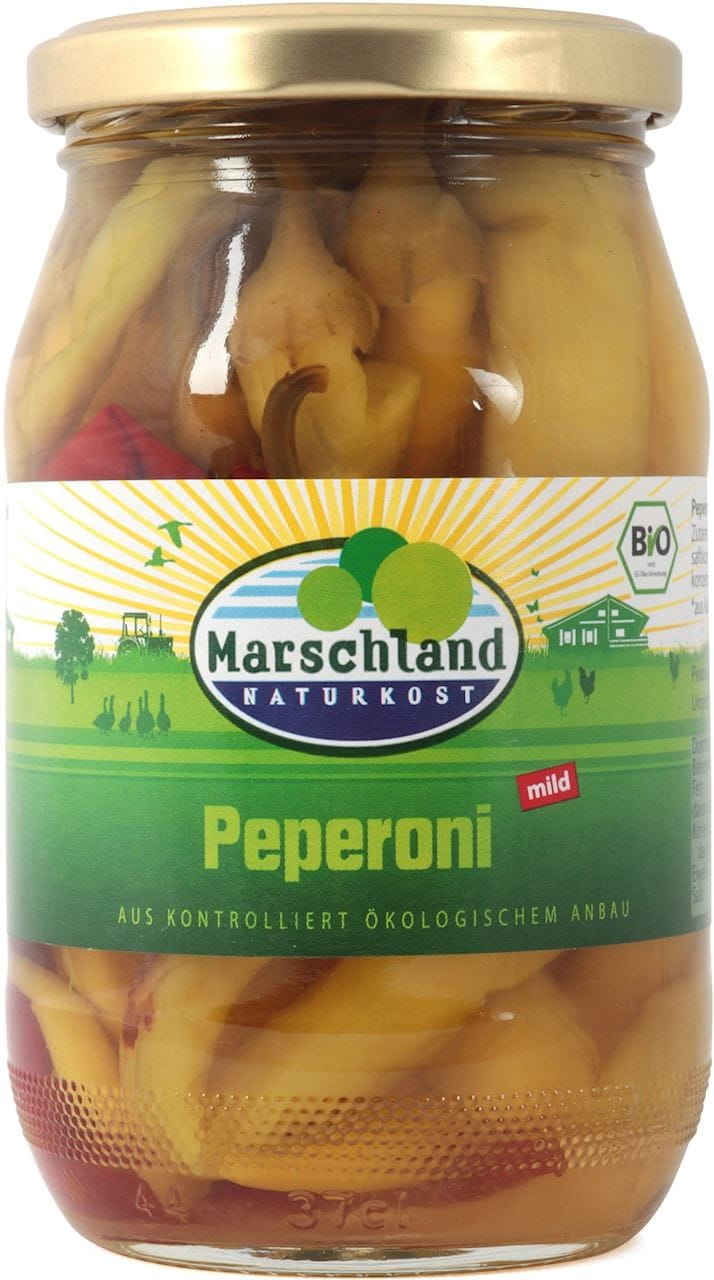 Peperoni suolaliemessä BIO 320 g (150 g) - MARSCHLAND NATURKOST