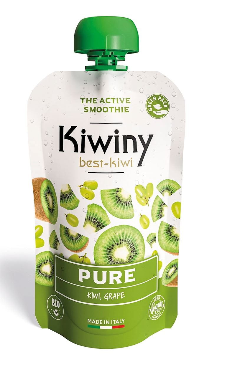 Purea di kiwi con succo d'uva senza aggiunta di zucchero senza glutine BIO 100 g - KIWINY
