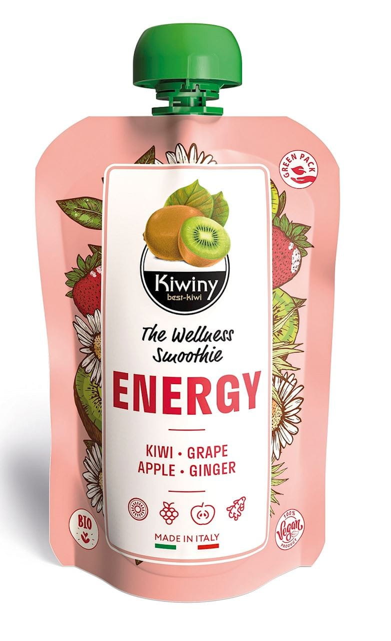Purea di kiwi con zenzero senza zuccheri aggiunti senza glutine BIO 150 g - KIWINY