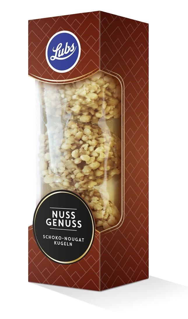 Glutenfreie Nougatpralinen mit Milchschokolade und Haselnüssen BIO 45 g (3x15 g) - LUBS