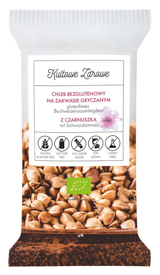 Pohankový kváskový chléb s černým kmínem bez lepku BIO 450 g - ICONIC HEALTH