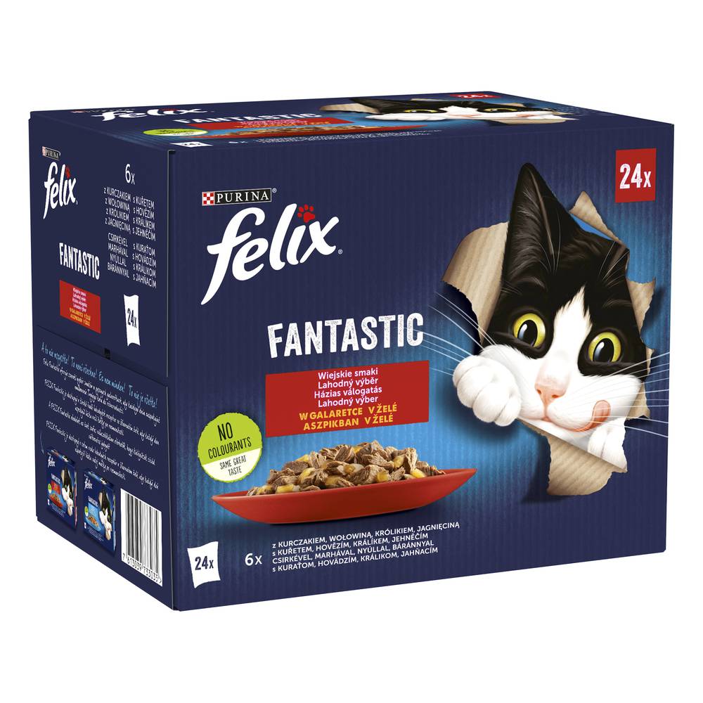 FANTASTIC Country Flavours Sachet für Katze in Gelee (24x85g) - FELIX